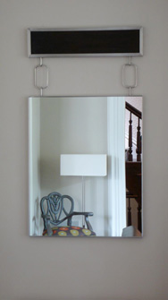 Hanging Chain Mirror with Ebony Header