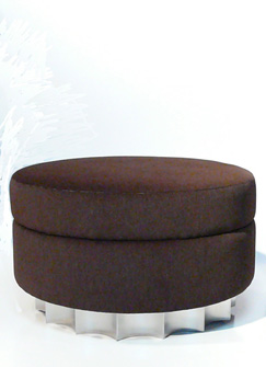 Ottoman, w/ Scalloped Base