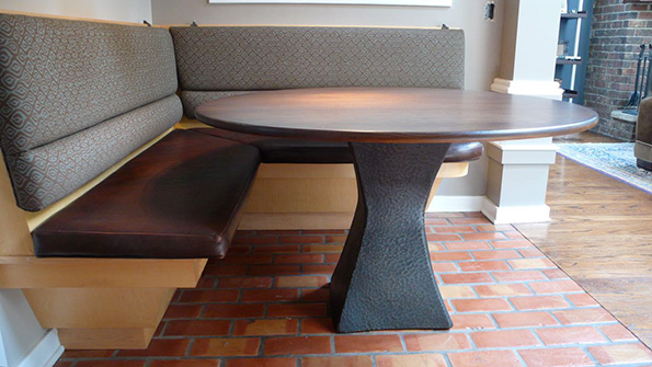Hand Forged/Textured Pedestal Table Base at Froy’s Kitchen
